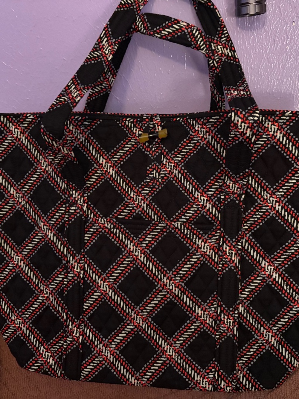 NWT Vera Bradley Vera XL Tote Minsk Plaid
